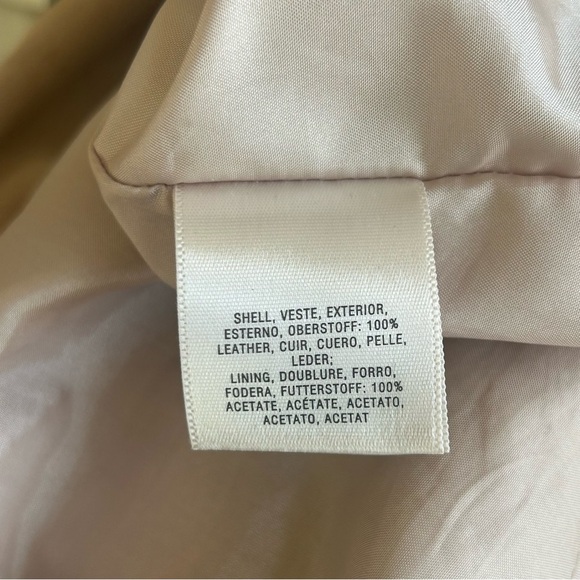 Anthropologie HD in Paris Patchwork Suede Leather Mini Skirt Taupe Pink Size 16 - Picture 10 of 10